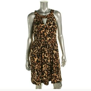 Thalia Sodi leopard print dress with cute cut out